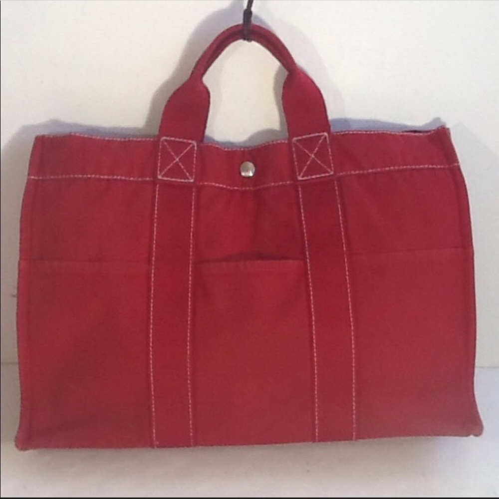 Hermès red tote. Authentic!!!